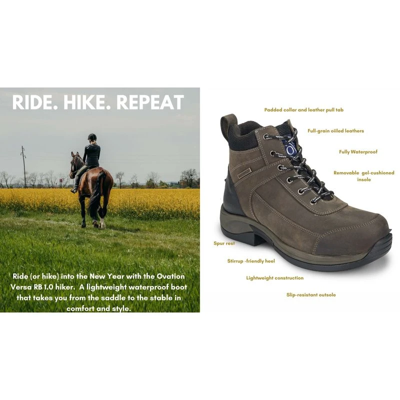 Ovation Women's Versa RB1.0 Hiker Boots - Brown 6 Ovation Women's Versa RB1.0 Hiker Boots - Brown - Image 6