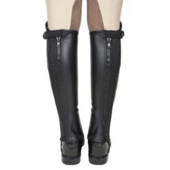 TuffRider Women's Belmont Leather Half Chaps - Black -Tackof The Day Shop 1038865 800 800