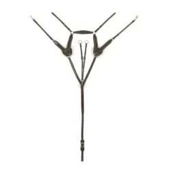 Ovation Elite 5 Point Breastplate W/Running Martingale - Dark Brown