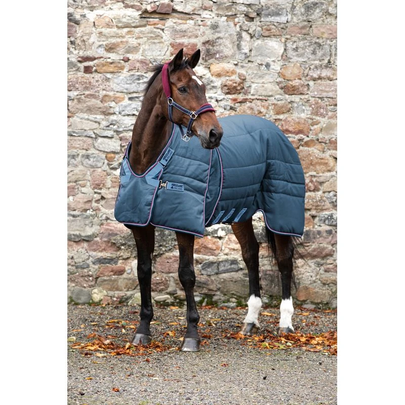 Rambo Optimo Stable Blanket 200g - Navy/Burgundy/Teal/Navy 1 Rambo Optimo Stable Blanket 200g - Navy/Burgundy/Teal/Navy