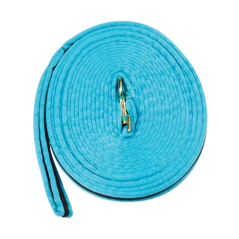 Kincade Brights Two Tone Padded Lunging Line - Aqua/Black 1 Kincade Brights Two Tone Padded Lunging Line - Aqua/Black