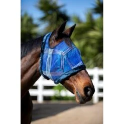 Kensington Fly Mask W/Plush Fleece Trim - Kentucky Blue