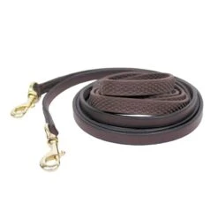 Nunn Finer Soft Grip Draw Reins W/Snaps - Havana