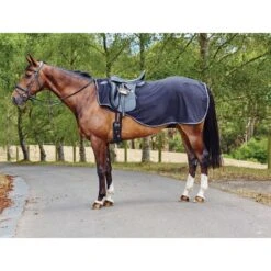 Weatherbeeta Anti Static Fleece Quarter Sheet - Black/Silver