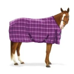 Equi-Essentials EZ-Care Plaid Stable Sheet - Purple Plaid