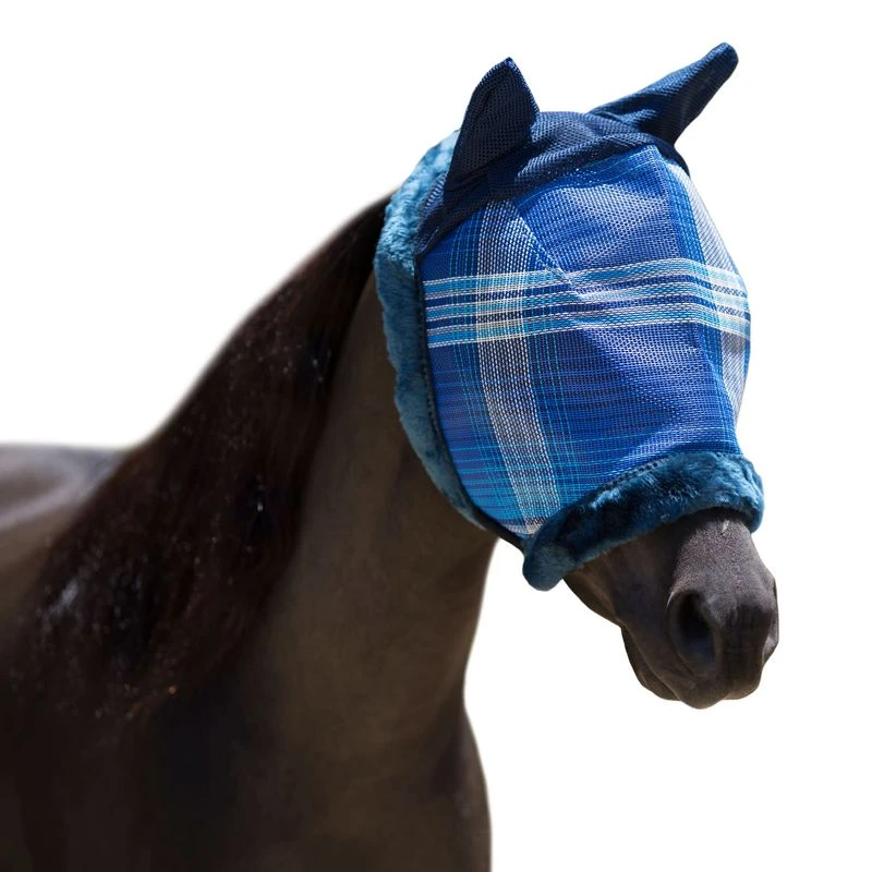 Kensington Mini Fly Mask W/Ears & Fleece Trim - Kentucky Blue 3 Kensington Mini Fly Mask W/Ears & Fleece Trim - Kentucky Blue - Image 3