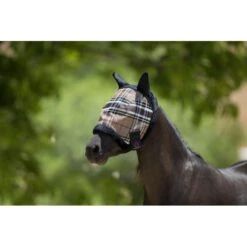 Kensington Mini Fly Mask W/Ears & Fleece Trim - Deluxe Black