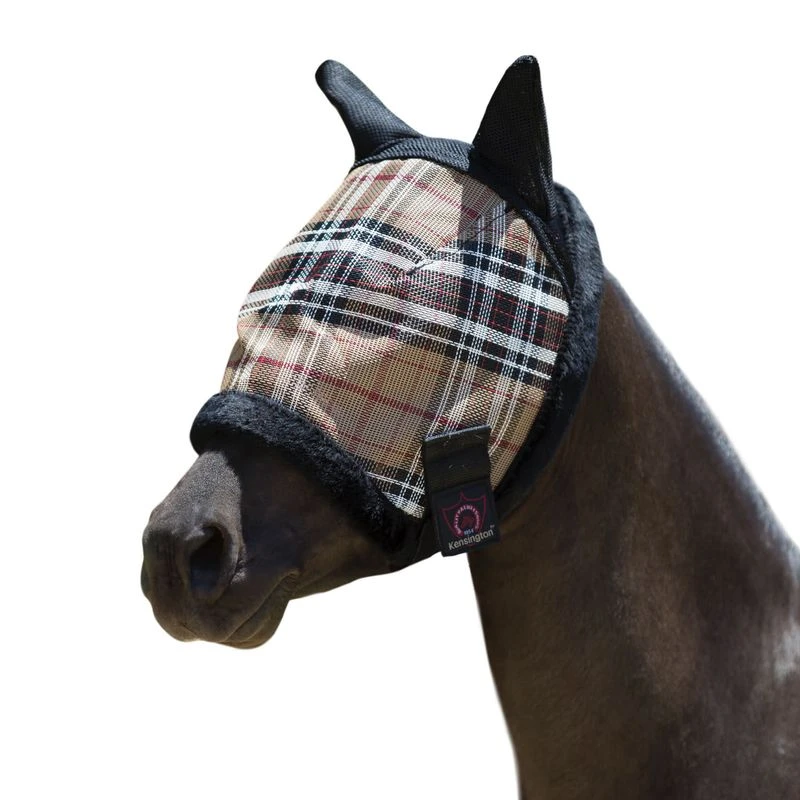 Kensington Mini Fly Mask W/Ears & Fleece Trim - Deluxe Black 2 Kensington Mini Fly Mask W/Ears & Fleece Trim - Deluxe Black - Image 2