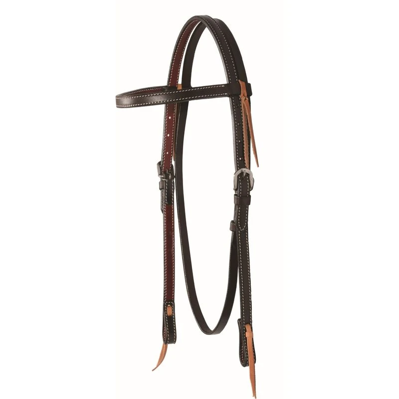 Western Rawhide Country Legend Basic Browband Headstall - Dark Brown 1 Western Rawhide Country Legend Basic Browband Headstall - Dark Brown