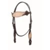 Western Rawhide Country Legend Rough Out And Buckstitch Browband Headstall - Tan
