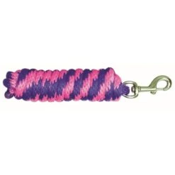 Western Rawhide 10' Poly Lead W/Brass Plated Snap - Purple/Hot Pink
