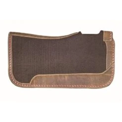 Western Rawhide Buckstitch Felt Pad - Dark Brown/Pink