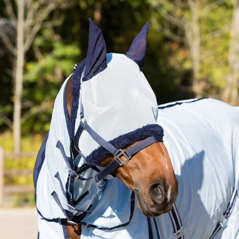 Horze Freja Fly Mask - Light Blue 1 Horze Freja Fly Mask - Light Blue