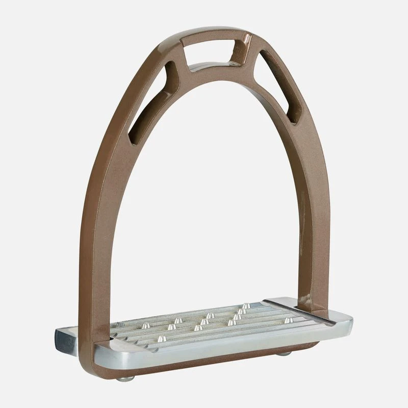 B Vertigo Aluminium Stirrups - Silver/Brown 1 B Vertigo Aluminium Stirrups - Silver/Brown