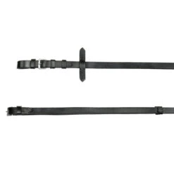 Horze Leather Reins W/Stops - Black