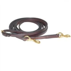 Nunn Finer Leather Draw Reins W/Snaps - Havana