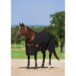 Rambo Ionic Stable Sheet - Black/Black/Orange Stripe -Tackof The Day Shop 403375 800 800