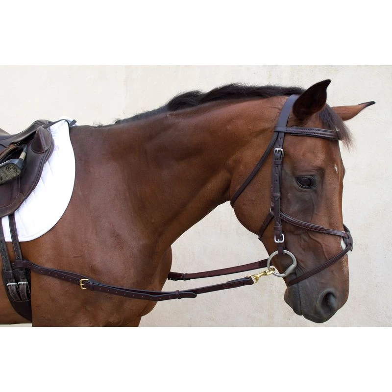 Nunn Finer All Leather Side Reins - Havana 1 Nunn Finer All Leather Side Reins - Havana