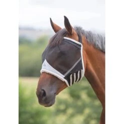 Shires Fine Mesh Earless Fly Mask - Black