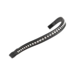 Shires Aviemore Large Diamante Browband - Black/Clear