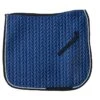 Ovation Elegance Velvet Dressage Pad - Blue/Lt Blue/Black