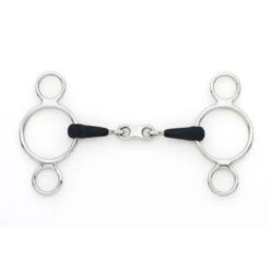 Centaur French Link 2-Ring Gag - Stainless Steel