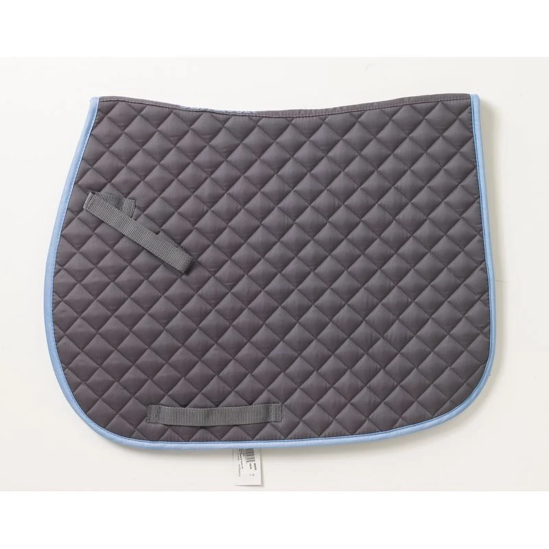 Centaur Imperial Quilted Close Contact Saddle Pad - Grey W/ Lt Blue 1 Centaur Imperial Quilted Close Contact Saddle Pad - Grey W/ Lt Blue