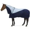 Ovation Super Fly Sheet W/Neck Cover - Lt.Blue/Navy