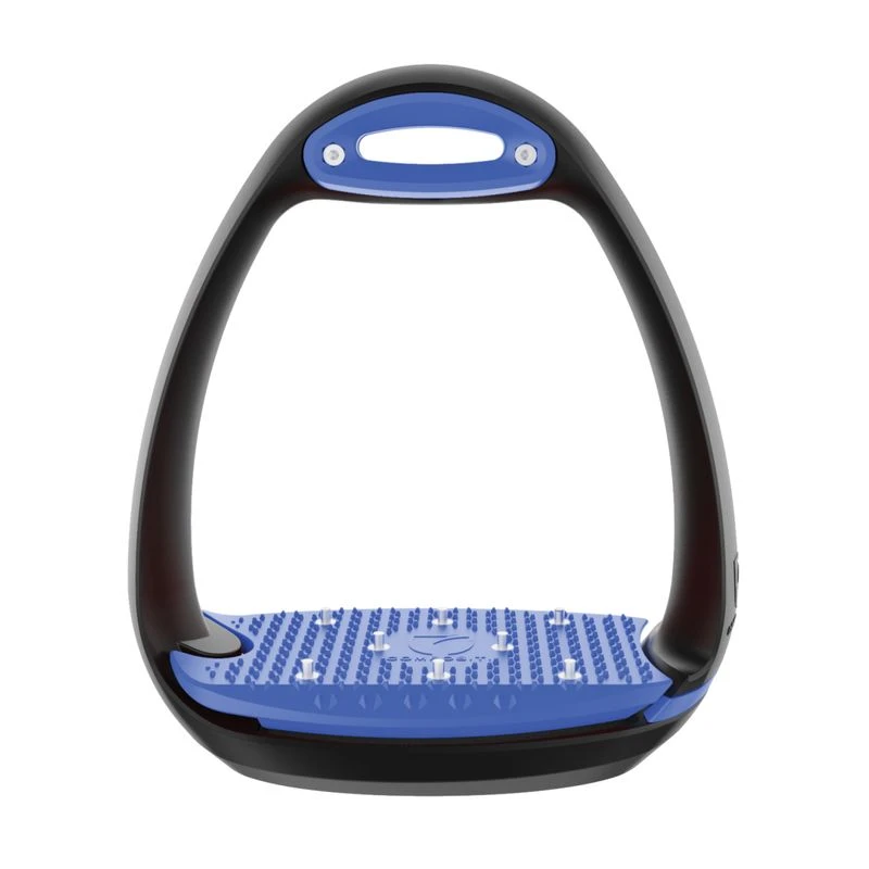 Compositi EOLE PRO Stirrups W/Spikes - Black/Royal Blue 1 Compositi EOLE PRO Stirrups W/Spikes - Black/Royal Blue