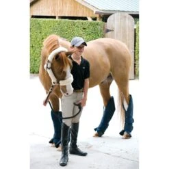 Ovation Elite Sheepskin Leather Halter - Medium Brown -Tackof The Day Shop 437840 800 800