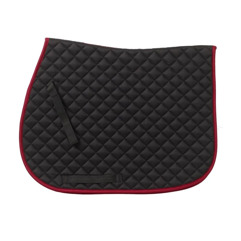 Centaur Imperial Quilted Close Contact Saddle Pad - Black/Burgundy 2 Centaur Imperial Quilted Close Contact Saddle Pad - Black/Burgundy - Image 2