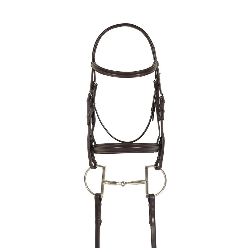 Ovation Breed Plain Raised Padded Quarter Horse Bridle - Brown 1 Ovation Breed Plain Raised Padded Quarter Horse Bridle - Brown