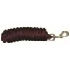 Western Rawhide 10' Poly Lead W/Brass Plated Snap - Burgundy
