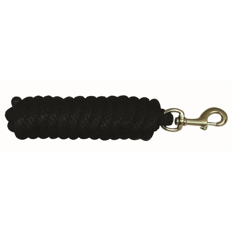 Western Rawhide 3/4" Cotton Lead Rope W/Bolt Snap - Black 1 Western Rawhide 3/4" Cotton Lead Rope W/Bolt Snap - Black