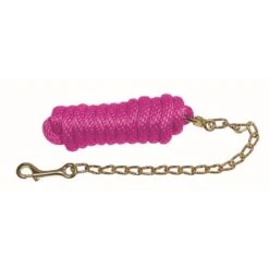 Western Rawhide Signature Classic Lead Rope W/Chain - Fuchsia