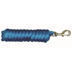 Western Rawhide 10' Poly Lead W/Solid BrassBolt Snap - Hurricane Blue