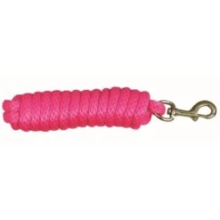 Western Rawhide 10' Poly Lead W/Solid BrassBolt Snap - Hot Pink