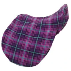 Centaur Close Contact Fleece Saddle Cover - Orchid Plaid