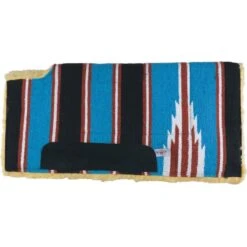 Western Rawhide Navajo Fleece Western Saddle Pad - Turquoise/Black/Burg/White