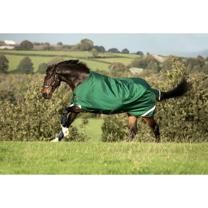 Rambo Original Turnout W/Leg Arches 100g - Green/Red 1 Rambo Original Turnout W/Leg Arches 100g - Green/Red