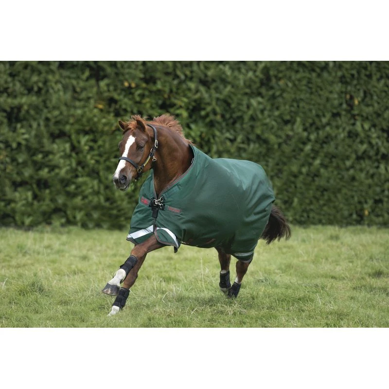 Rambo Original Turnout W/Leg Arches 100g - Green/Red 2 Rambo Original Turnout W/Leg Arches 100g - Green/Red - Image 2