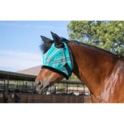Kensington Signature Fly Mask W/Fleece,Ears And Forelock Hole - Atlantis