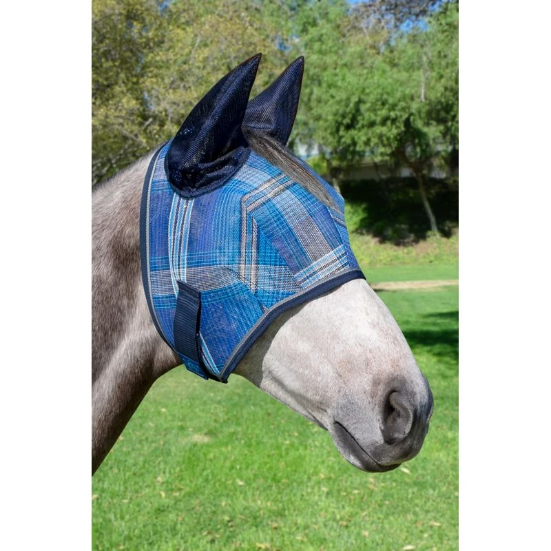 Kensington Signature Fly Mask W/Web Trim, Ears And Forelock Hole - Kentucky Blue 1 Kensington Signature Fly Mask W/Web Trim, Ears And Forelock Hole - Kentucky Blue