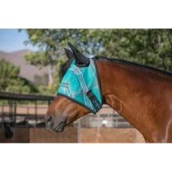 Kensington Signature Fly Mask W/Web Trim, Ears And Forelock Hole - Atlantis