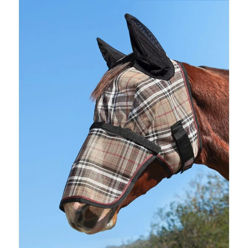 Kensington Signature Fly Mask W/Nose, Ears And Forelock Hole - Deluxe Black 1 Kensington Signature Fly Mask W/Nose, Ears And Forelock Hole - Deluxe Black
