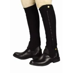 TuffRider Grippy Nubuck Half Chaps - Black