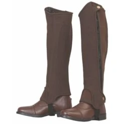 TuffRider Grippy Nubuck Half Chaps - Chocolate