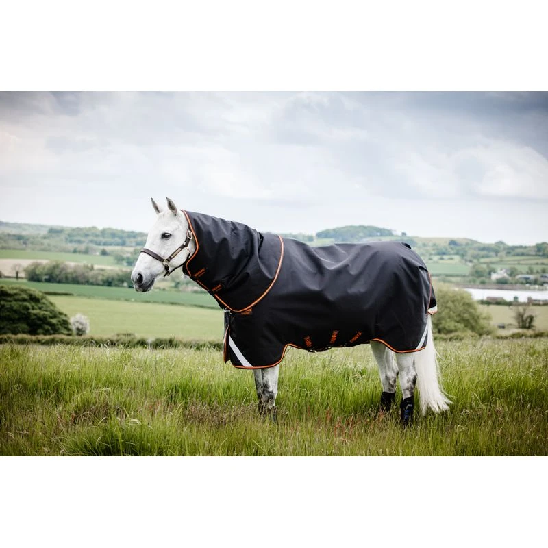 Rambo Supreme 1680D Turnout Medium - Black/Orange/Tan/Brown 1 Rambo Supreme 1680D Turnout Medium - Black/Orange/Tan/Brown