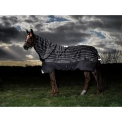 Amigo Bravo 12 Reflectech Plus Lite Turnout - Grey/Reflective & Black