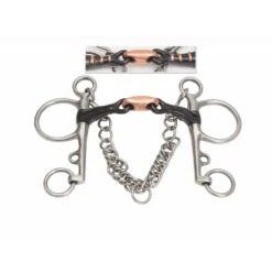 Shires Double Jointed Pelham - Black Sweet Iron